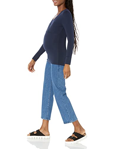 Amazon Essentials Top de Lactancia con Cuello en Pico Mujer, Azul Marino, XL