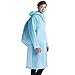 Produktbild Regenmantel Ponchos Transparent Regenmäntel Regenponcho Wasserdicht Regencape Leichte Regenbekleidung mit Kapuze Wiederverwendbar Regenumhang für Damen und Herren Camping OutdoorsBlau M