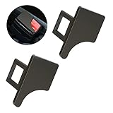SHOWAY Car Seat Belt Clips Alarm Stopper, Hidden Seat Belt Buckle Alarm Stopper, Suitable For Car Metal Seat Belt Silencers Of Most (2 Pack,Black)