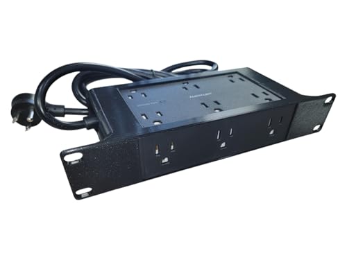Blazin3D 1U 10-Inch Rack Mount Power Hub 6/12 Outlet PDU with USB-A & USB-C Ports Optimized for Mini-Racks Raspberry Pi Clusters & Networking (Black)