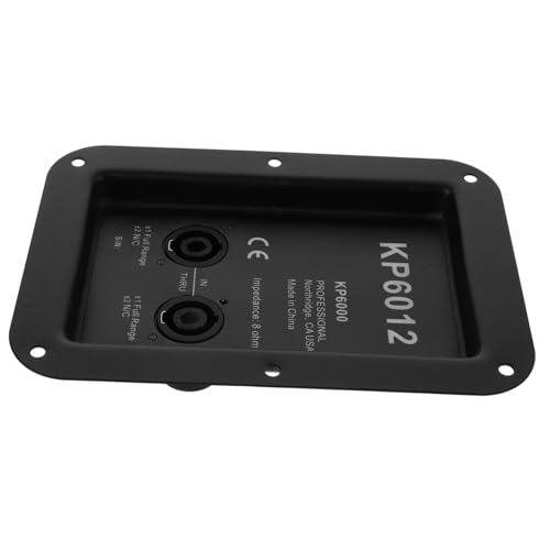 Toyvian オーディオアクセサリ スピーカーケーブルコネクタ スピーカーワイヤーウォールプレート スピーカー端子コネクタ スピーカーの壁板 ワイヤーカップコネクター Black 鉄