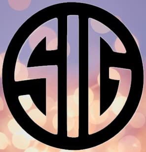 Image of SIG Decal - Multi Colors - (2 X 2 Black & Clear) - Vinyl Car Bumper Sticker, Gun, Truck, Window, Motorcycle, Helmet, Bumper, Laptop