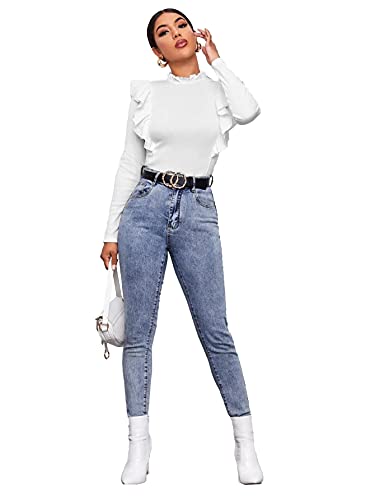 Hauts pour femmes KULIA blanc grande taille chic