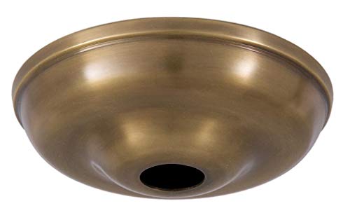Image of B&P Lamp 5 1 /2 Inch Antique Brass Round Ceiling Light Canopy Plate (Only)