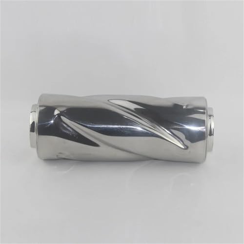 Tubo de escape de 51mm universal con silenciador de acero inoxidable y cola de escape de coche