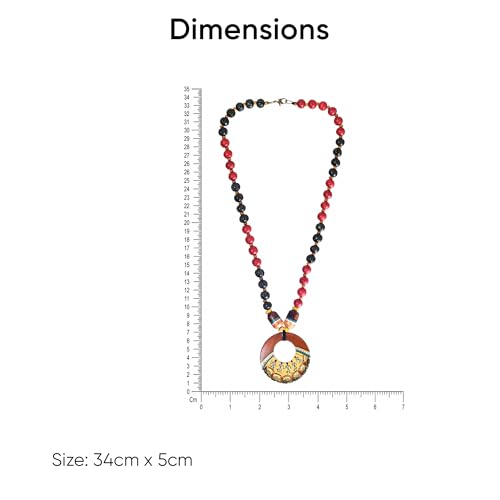 Image of AAKRITI ART CREATIONS Handcrafted Tribal & Wooden Necklace Collection | Dhokra, Ethnic, Brass & Artistic Designs | Royal, Boho & Nomadic-Inspired Statement Jewelry for Women