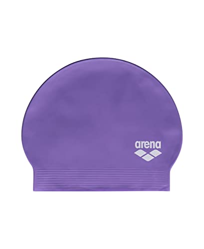 Arena Unisex Adults Soft Latex Swim Cap For Training And Fitness Swimming, Great For Long Hair, Reinforced Edge, Violet #TOP16