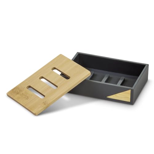 Image of Freelance Portofino ABS Soap Dish Holder for Bathroom, New Grey - Wash Basin Soap Box Sabun Dani /Sabundani - Soap Bar Holder Box - Soap Tray /Stand /Case /Cases for Kitchen Sink, Bathroom, Washroom