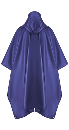 Image of salamra Hooded Rain Poncho Waterproof Raincoat Jacket for Men /Women /Adults with Pocket