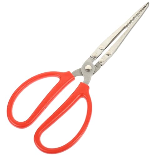 LIFKICH Pinza in Acciaio Resistente per Crostacei e Anguille Strumento per Cattura e Cottura di Granchi e Aragoste Manico Antiscivolo per Cucina e Pesca Outdoor