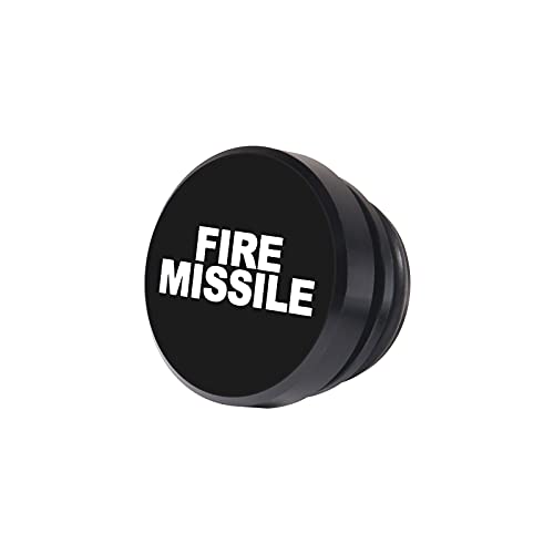 Image of Aokin Cigarette Lighter Cover, Aluminum Dustproof Car Cigarette Lighter Plug Parts Auto Accessories Fits Most Vehicles, Autos, Trucks, Boats Standard 12 Volt Power Source, Fire Missile Black