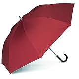 [ ShadePlus ] 大きい 日傘 大型 直径 120cm ! 100％ UVカット 遮光 長傘 ジャンプ傘 紫外線 熱中症 対策 持ち手フック (レッド)