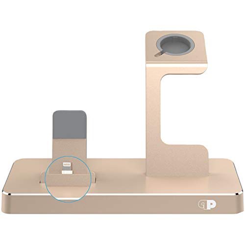 Charging Dock for Apple Watch & iPhone (Apple Certified), ONEDock Power Station w/Built-in Original Apple Lightning Connector for Docking, Made for Series, 5,4,3,2,1, AirPods, iPod