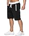 Voncheer Mens Elastic Waist Drawstring Summer Workout Shorts with Zipper Pockets