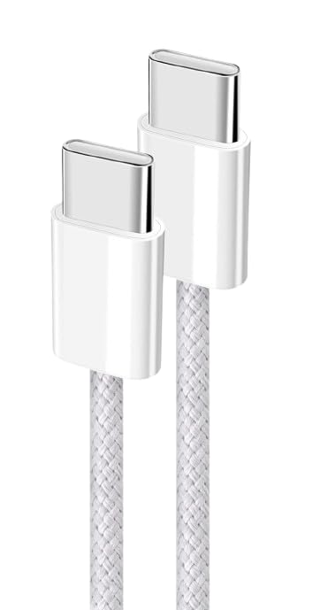 Image of iPhone 15 Original Charger Set Fast Charging,20W iPad USB C Fast Adaptor with 3.3Ft Braided Cable Type C Wall Adapter for iPhone 15 /15 Plus /15 Pro /15 Pro Max, iPad Pro /Air /Mini, MacBook, White