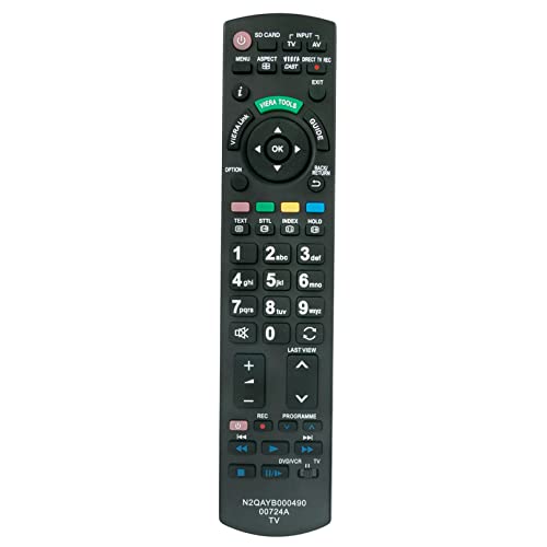 VINABTY N2QAYB000490 N2QAYB000353 N2QAYB00724A Replaced Remote Control Compatible with Panasonic Smart TV N2QAYB000724 TX-L32S20BA TX-L32S20ES TX-L32S20L TX-L32U3E TX-L32UX3E TX-P50U20B