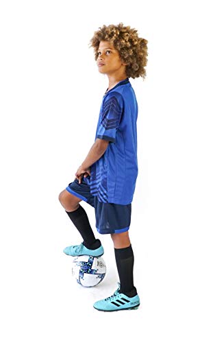 Pairformance Soccer Jerseys For Kids, Soccer Shorts Boys Girls, Soccer Uniforms For Kids Sizes 4-15(Large, Blue) #TOP4