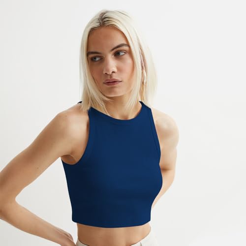 Image of KERI PERRY Tops for Women Crop Top for Women's Tank Activewear Tee Sports Western Casual Cotton Camisole Pack of 3 Combo