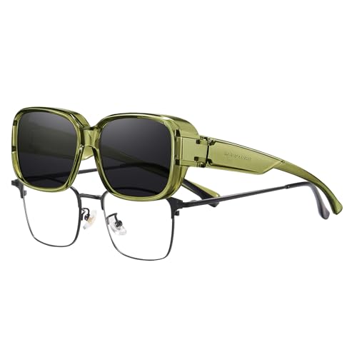 Image of HAOLOTA Polarized Sunglasses Over Glasses Women Wrap-Around Glasses Small Shapes Driving Fishing UV400 Protection