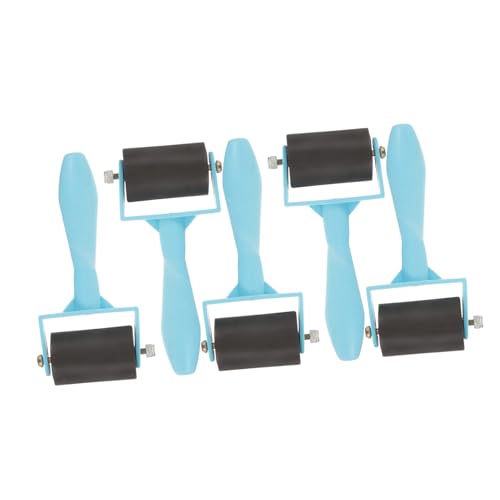 VILLCASE 5pcs Printmaking Rollers Ergonomic Glue Rollers for Crafting Stamping Wallpaper Application Lightweight Design for Easy Use and Storage