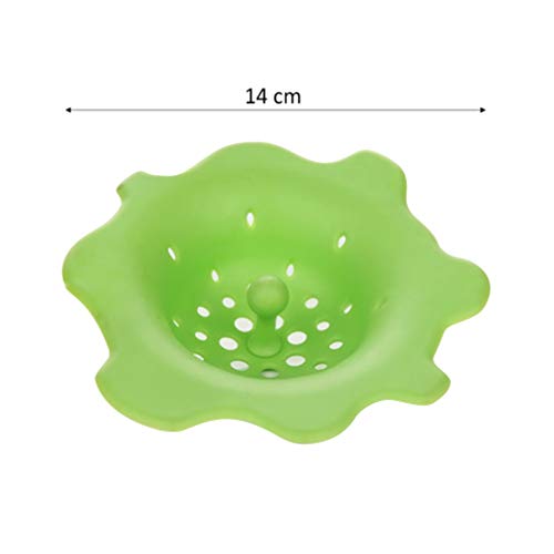 Colador para fregadero de cocina de silicona verde miniatura 6