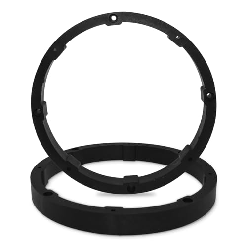 MARRTEUM 2 Pcs 6.5-inch Universal Speaker Spacers Car Stereo Subwoofer Speaker Ring Mounting Adaptor Bracket for Car Audio/Boats/Trucks/RV (Black)