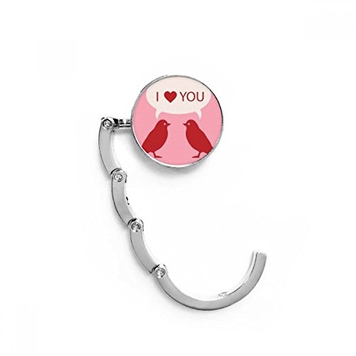 Cintre sac pliant bureau oiseaux d'amour cadeau de Saint-Valentin romantique