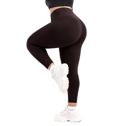 SINOPHANT Leggings de cintura alta para mujer, tallas grandes, leggings deportivos para mujer para gimnasio al aire libre, 3XL