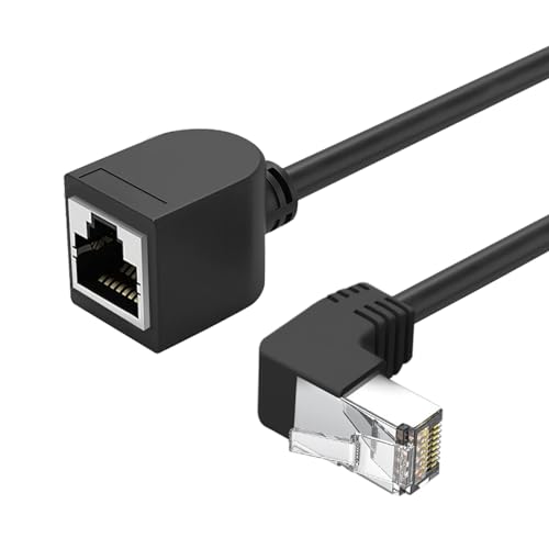 Cable Extensión Ethernet CAT6 con Conector RJ45 Ángulo 90° 1.6ft miniatura 1