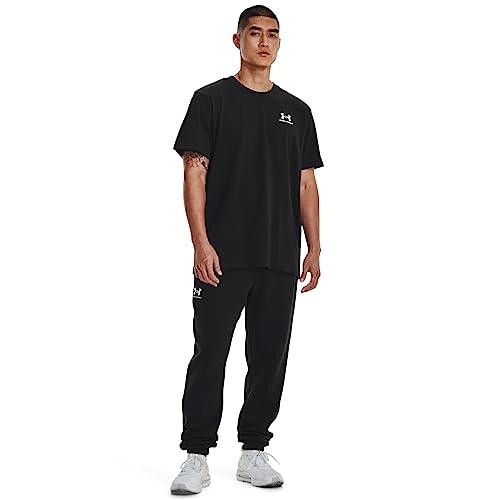 Under Armour Heavyweight mit aufgesticktem Logo T-Shirt schwarz, L Herren – Ansicht 4
