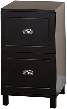 Target Marketing Systems Bradley Collection Modern 2 Drawer Filing Cabinet With Metal Handles, Black