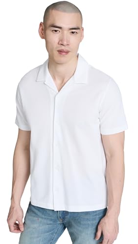Chemise homme Vince Pique Cabana manches courtes coupe regular