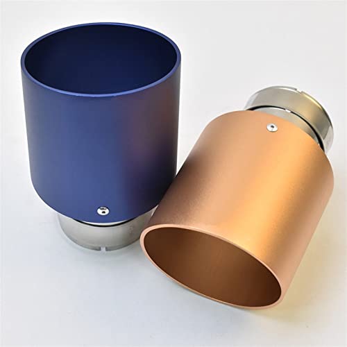 Silencieux d'échappement en aluminium bleu et or mat pour une finition soignée