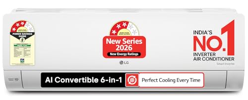 Image of LG 1.5 Ton 3 Star,New star rated, Smart Inverter Split AC (Copper, AI Convertible 6-in-1, Faster Cooling & Energy Saving, Diet Mode+, HD Filter with AntiVirus Protection, HimClean, AS-Q18JNXE1, White)