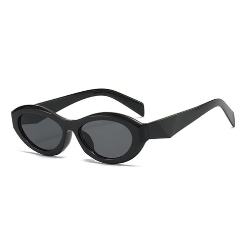 Gafas De Sol Ovaladas Con Personalidad De UV400 For Hombres Y Mujeres, For Conducir Al Aire Libre, Vacaciones Y Compras.(Black)