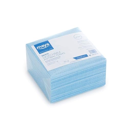 Maya pack 50 Unidades Bayetas Desechables Antibacterias, 80g/m2 - Maya 07131