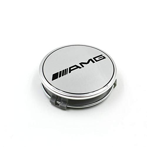 4 pieces Tapas del buje, para Mercedes-Benz AMG 75mm Centro de Rueda Accesorios para Coche Resistente a los arañazos e impermeable Cover