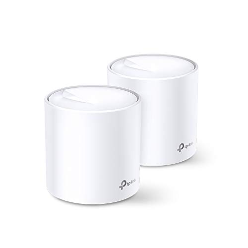 TP-Link Deco X60(2-pack) Nuova Versione AX5400Mbps Mesh Router Wi-Fi 6, Router e Ripetitore, 160MHz, 2 Pezzi con Copertura Fino a 490㎡, Ideale Per C