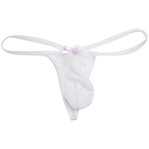 Men's Lace Thong Pouch Panties, Comfortable G-String Panties for Men4