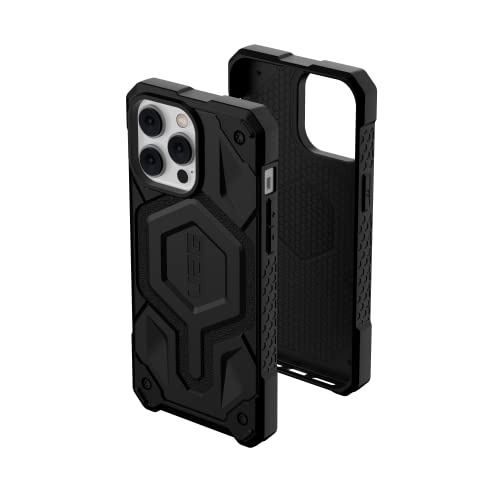 UAG Ontworpen voor iPhone 14 Pro Max Case Zwart 6.7 inch Monarch Pro Ingebouwde Magneet Compatibel met MagSafe Opladen Robuuste Schokbestendig Dropproof Premium Beschermhoes door URBAN ARMOR GEAR