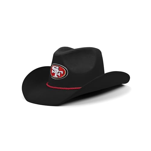 FOCO San Francisco 49ers NFL Team Logo Black Cowboy Hat