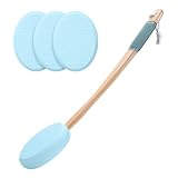 AmazerBath Lotion Applicator for Back, Feet, 4 Replaceable Pads with Long Handle, Back Sunscreen Applicator...