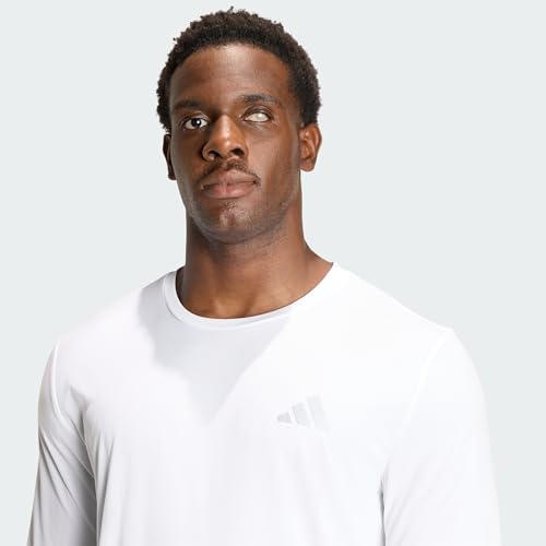 adidas Herren adi365 Running Essentials Long Sleeve, White, XXL