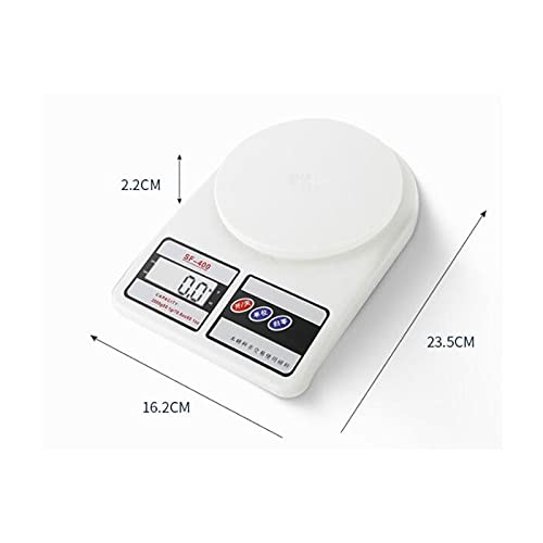 Báscula Digital for Alimentos Báscula de Cocina for Alimentos, Medidas multifunción en Gramos y onzas, tamaño: 23,5 cm * 16,2 cm, 1 Pieza Balanzas