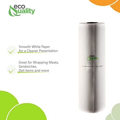Ecoquality Butcher Paper 24 Inch X 1000 Ft - Roll For Butcher , Freezer Paper Great For Restaurants, Food Service, Butcher Paper, Meat Paper, Freezer Roll, Butcher Roll #TOP3