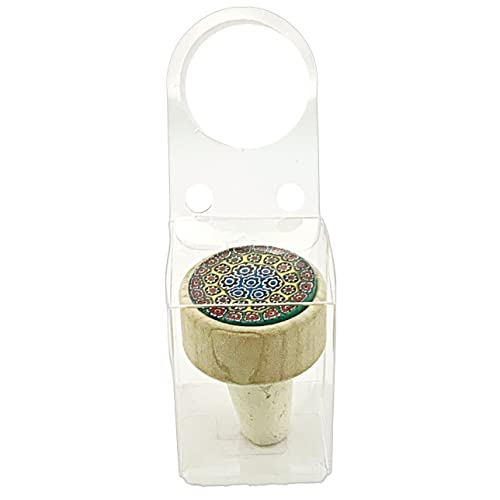 Wine Bottle Stopper – Unique Gift For Dinner Host, Wine Lover, Or Housewarming – A Versatile Wine Accessory, Use For Wine Or Champagne – Handmade Of Murano Glass And Portuguese Cork Keeps Wine Fresher #TOP2