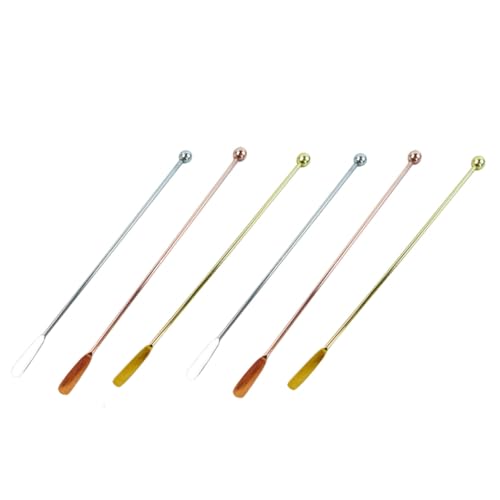 Alipis Stirring Rods Set 6pcs Stainless Mixer Stick Swizzle Sticks for Coffee Tea