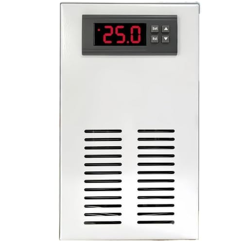 水族館水チラークーラーウォーマー 自動一定温度の20L/35L 水槽クーラーヒーターシステム 110V小型水槽クーラー 省エネ騒音が小さい 温度表示 簡単な操作淡水と海水の両方に適用可能 (LG-CH20 ホワイト 温水・冷水ポンプおよび配管(20リットル