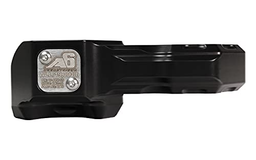 Agency 6 Billet Winch Shackle - Lightweight Aluminum Winch Attachment For Synthetic Line - 19,000 Pound Load Limit - Made In The Usa With Us Certified Materials - Black #TOP1