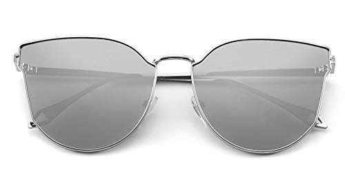 Cat Eye Sunglasses for Women and Men with Oversize Sunglasses with UV Protection Mirrored Lenses